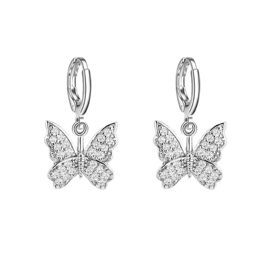 Schmetterling Ohrringe- Silber