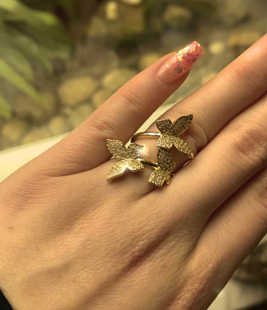 Schmetterlings Ring - Gold